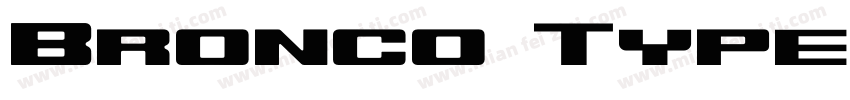 Bronco Typeface字体转换